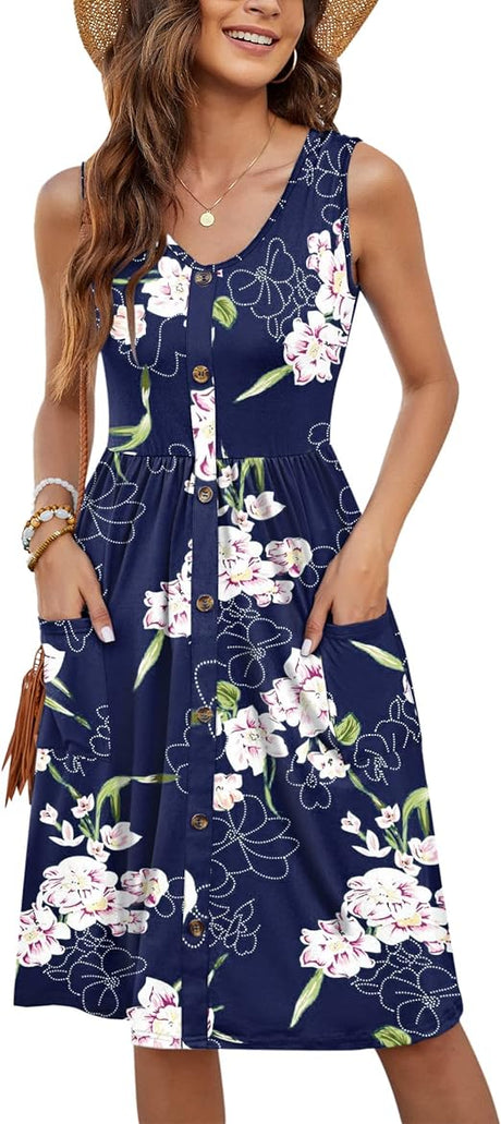 Amazon Fashion Touch Data   MOLERANI 2024 Womens Dress Loose Comfy Beach Sundress with Pockets