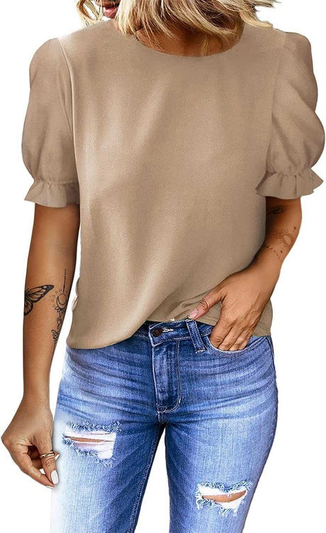 EVALESS Women's Ruff Long Sleeve Shirts Casual Loose Ladies Tops and Blouses for Women Fashion 2022